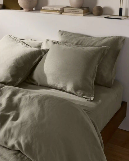 Linen Tencel Sham Set - FINAL SALE (Moss)