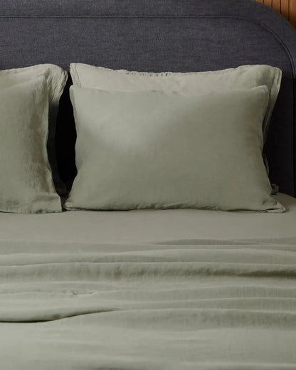 Linen Top Sheet - Moss
