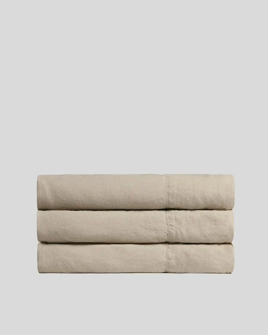 Linen Top Sheet - Toast