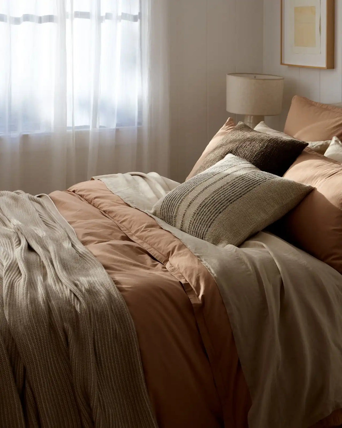 Linen Top Sheet - Toast