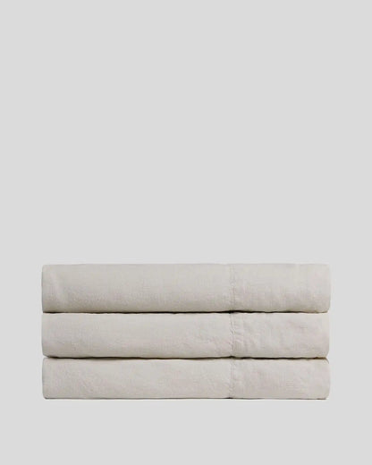 Linen Top Sheet - Bone