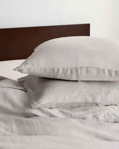 Linen Pillowcase Set (Dove)