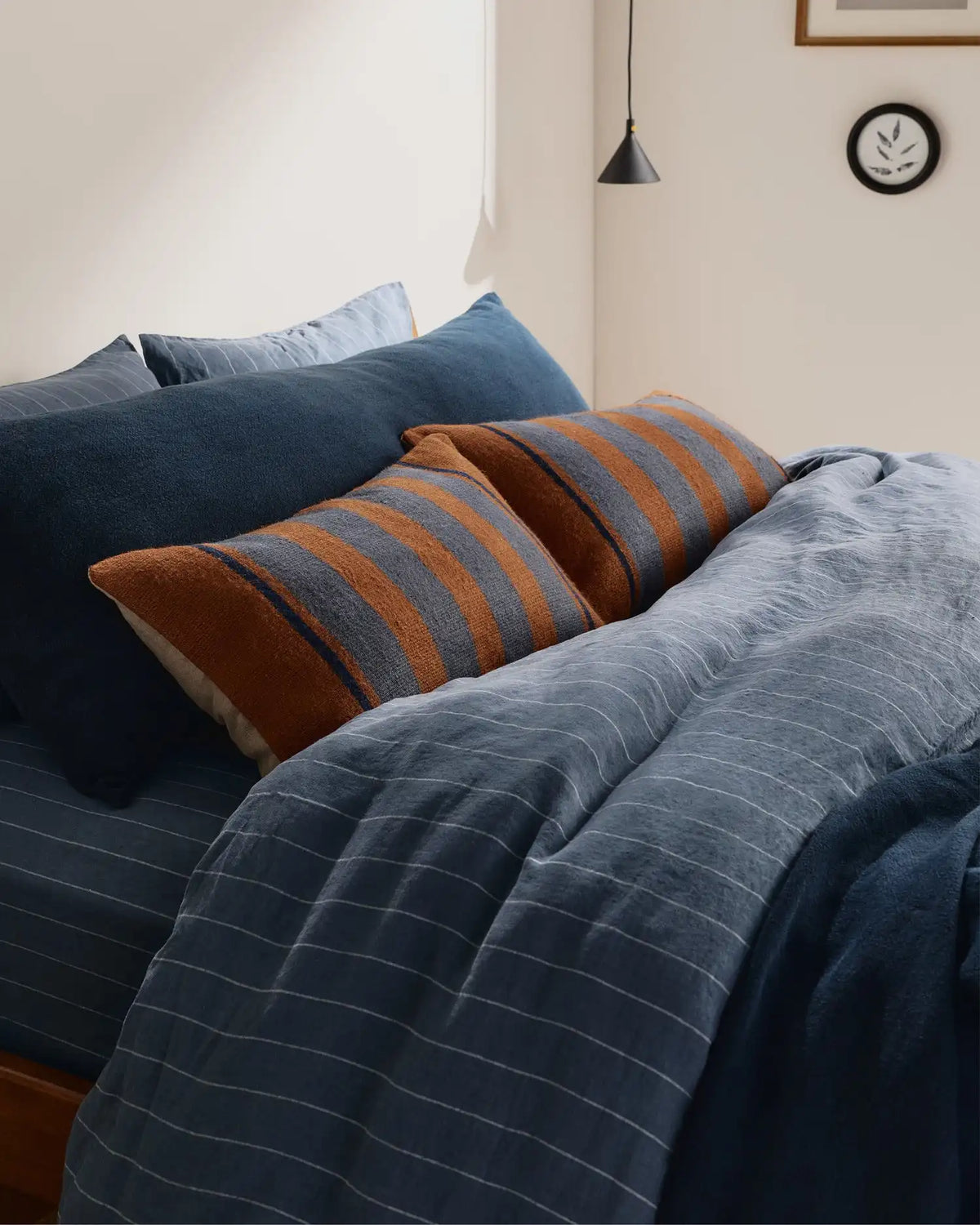 Kilim Mini Lumbar Pillow Cover (Tobacco and Dusk)
