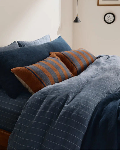 Kilim Mini Lumbar Pillow Cover (Tobacco and Dusk)