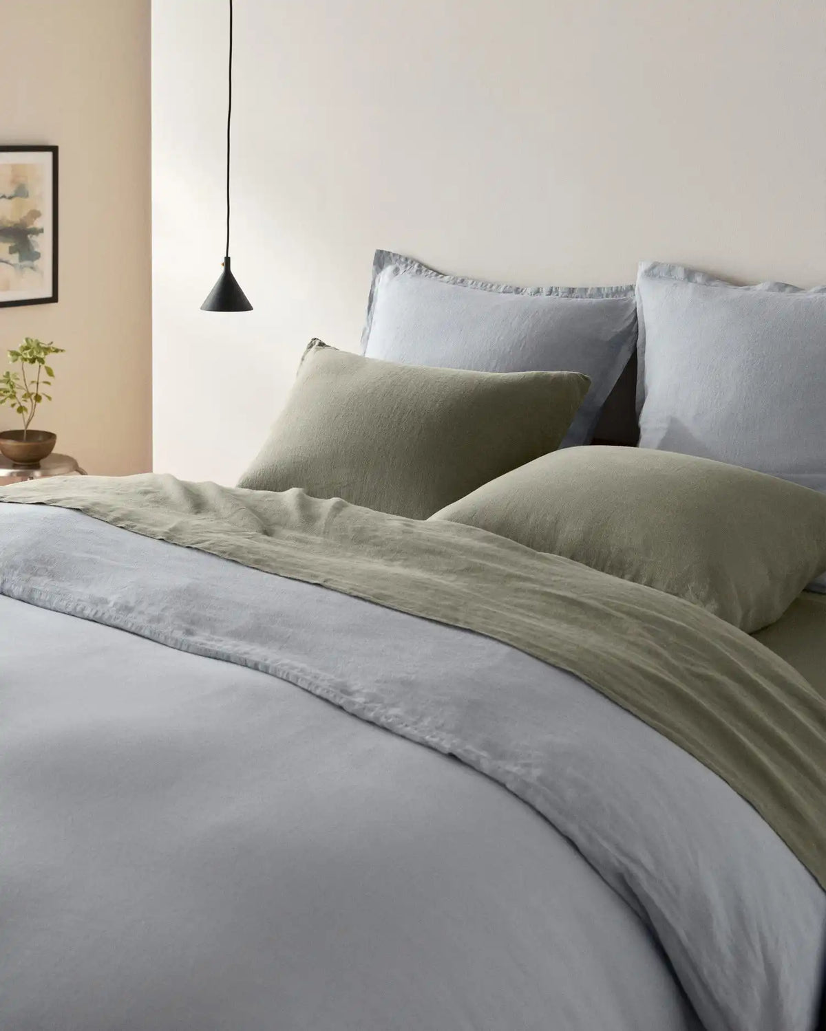 Linen Duvet Cover (Sky)