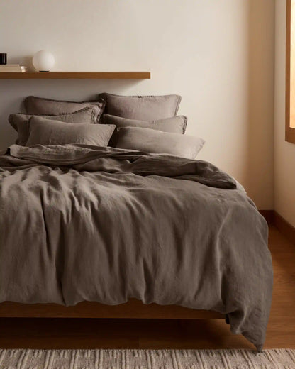 Linen Sheet Set - Warm Grey F/Q