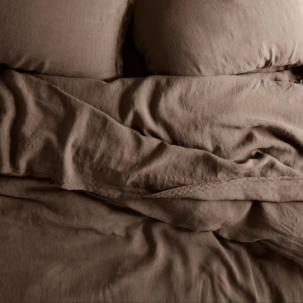 Linen Duvet Cover Set - Warm Grey F/Q