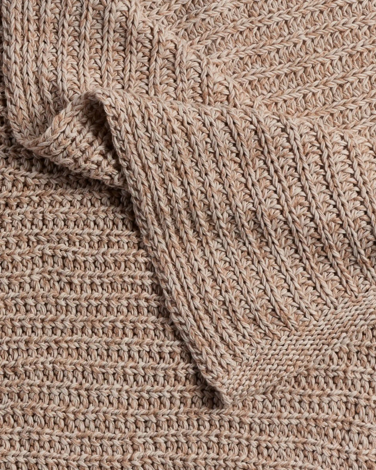 Marled Cotton Throw (Adobe)