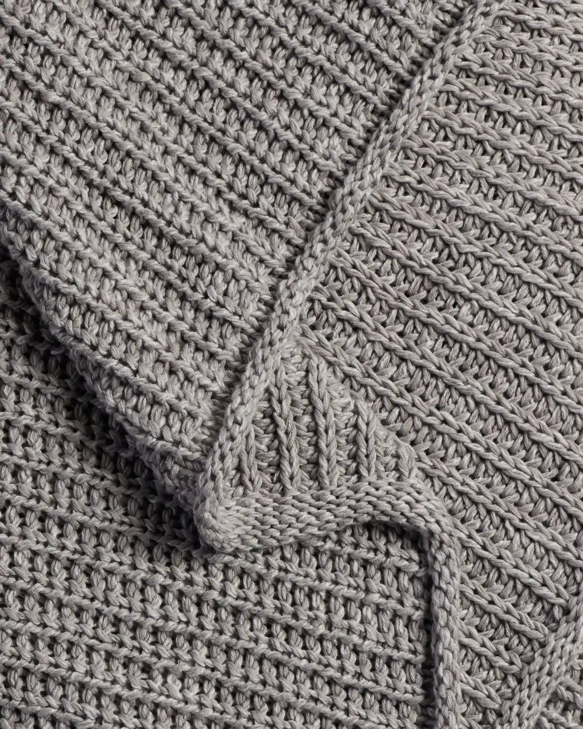 Marled Cotton Throw (Pebble)