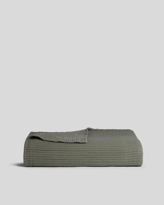 Matelasse Coverlet (Moss)