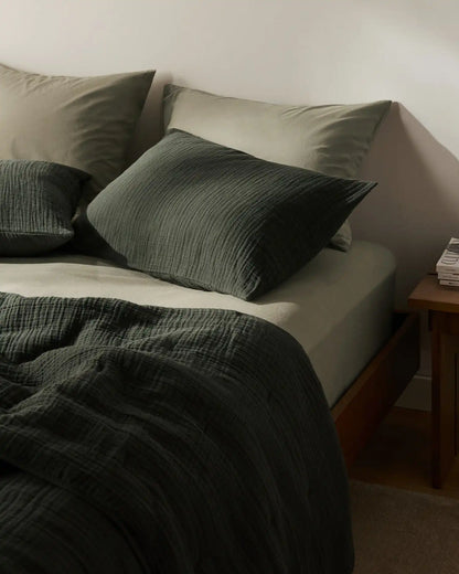Organic Cloud Cotton Sham Set (Evergreen)