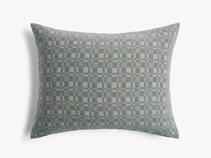 Modern Check Jacquard Sham Set (Dusk and Moss)