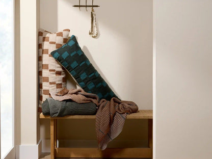 Modern Wool Lumbar Pillow Cover - FINAL SALE (Natural and Tobacco)