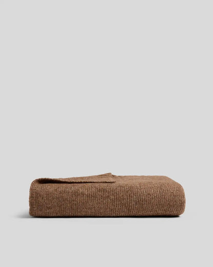Natural Alpaca Throw (Tobacco)