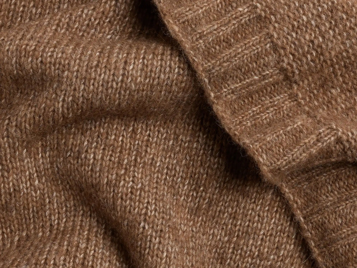 Natural Alpaca Throw (Tobacco)