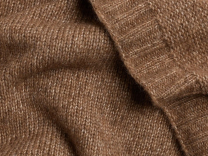 Natural Alpaca Throw (Tobacco)