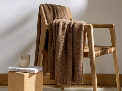 Natural Alpaca Throw (Tobacco)