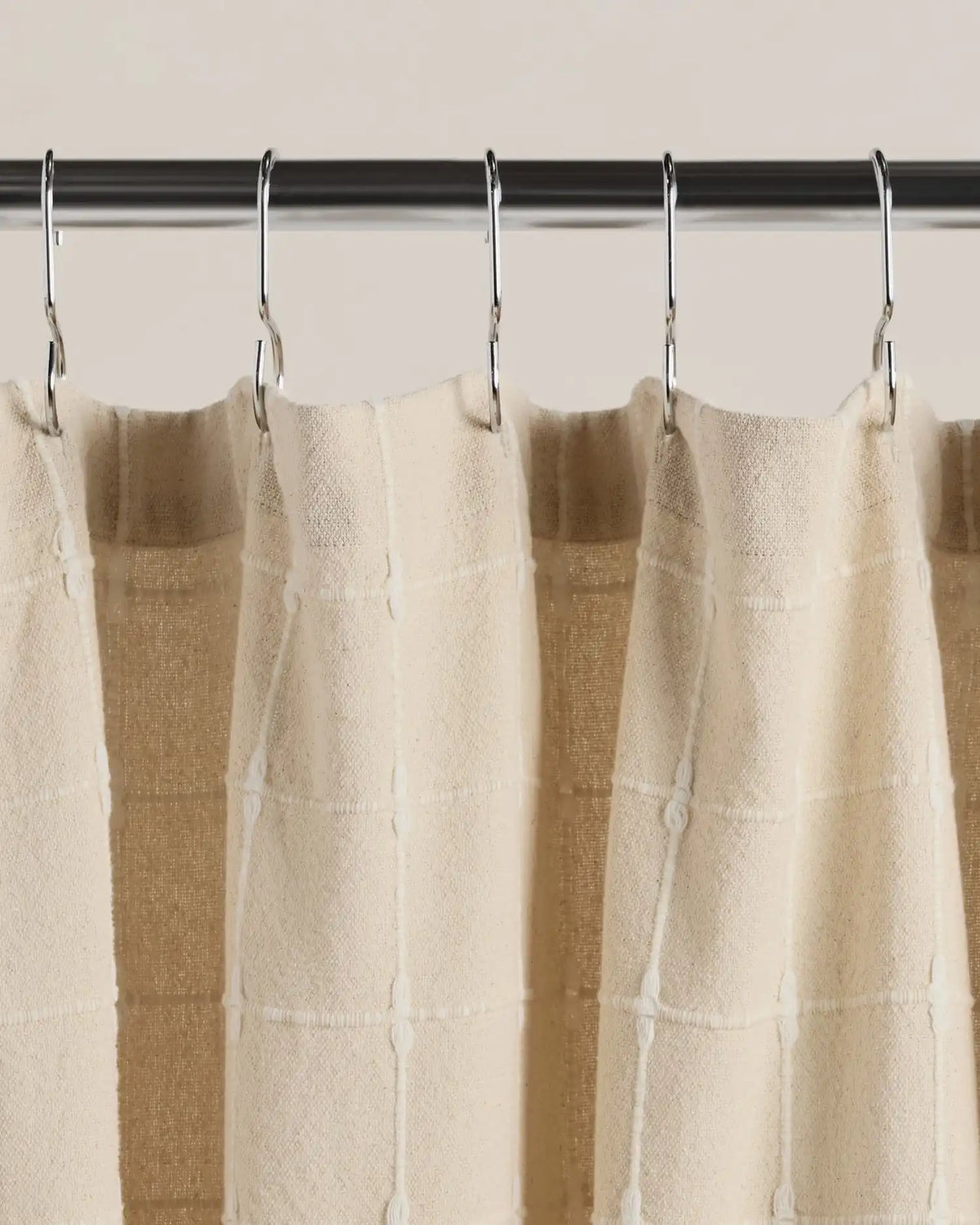 Organic Oasis Shower Curtain (White and Natural)