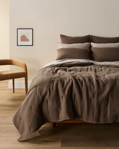 Organic Cloud Cotton Euro Sham (Warm Grey)