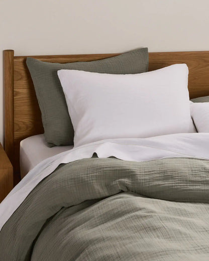 Linen Tencel Pillowcase Set (White)