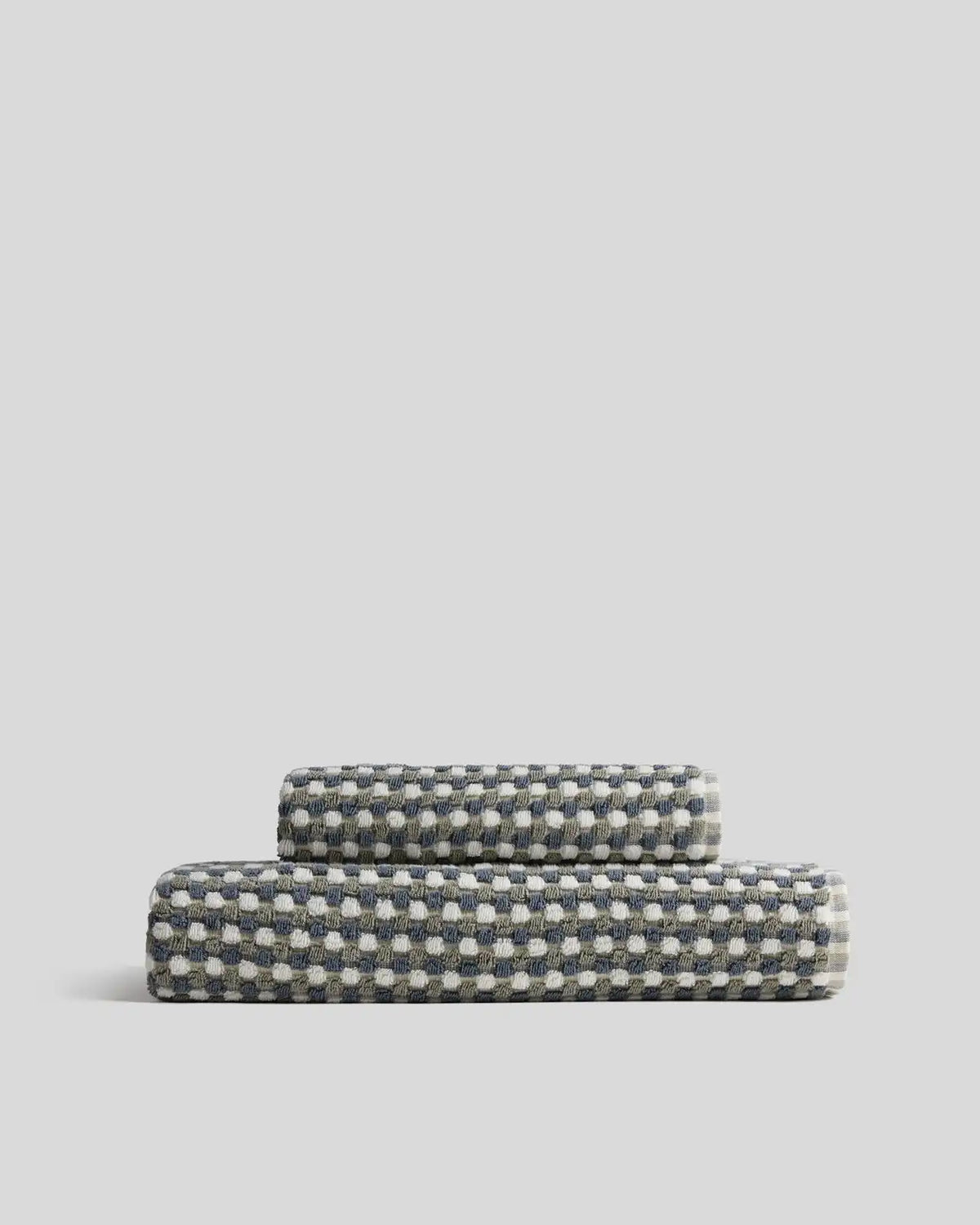 Organic Cotton Mosaic Towels (Moss and Dusk)
