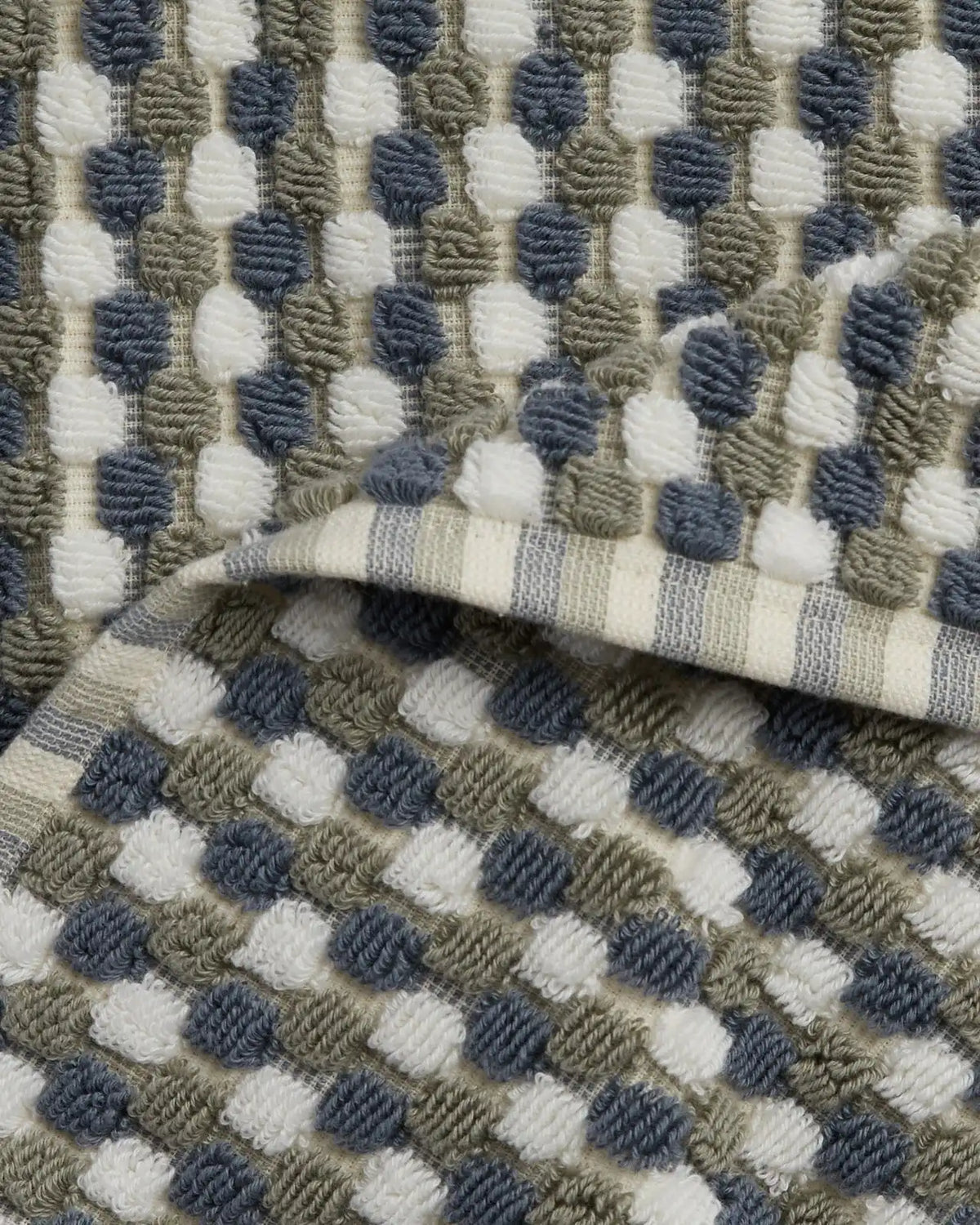 Organic Cotton Mosaic Towels (Moss and Dusk)