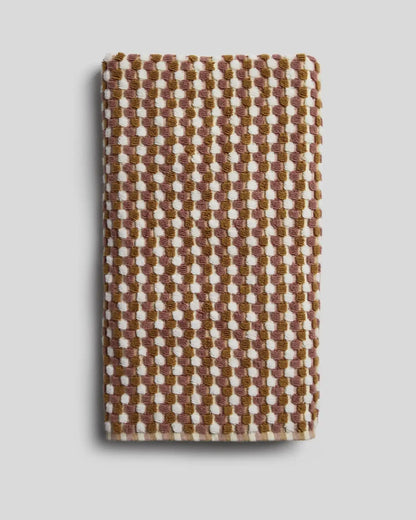 Organic Cotton Mosaic Towels (Ochre and Clay)