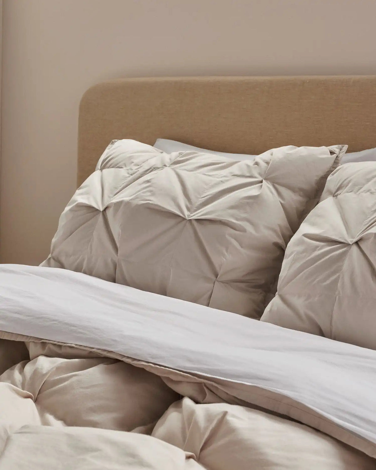 Organic Cotton Puff Shams (Bone)