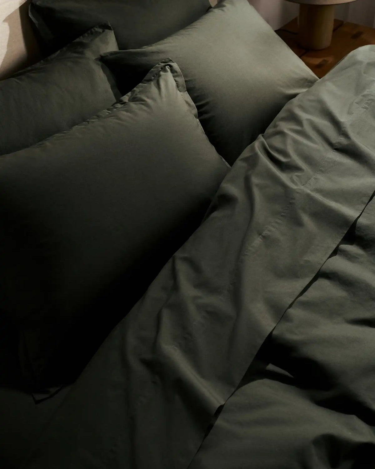 Percale Duvet Cover Set - Evergreen TW/XL