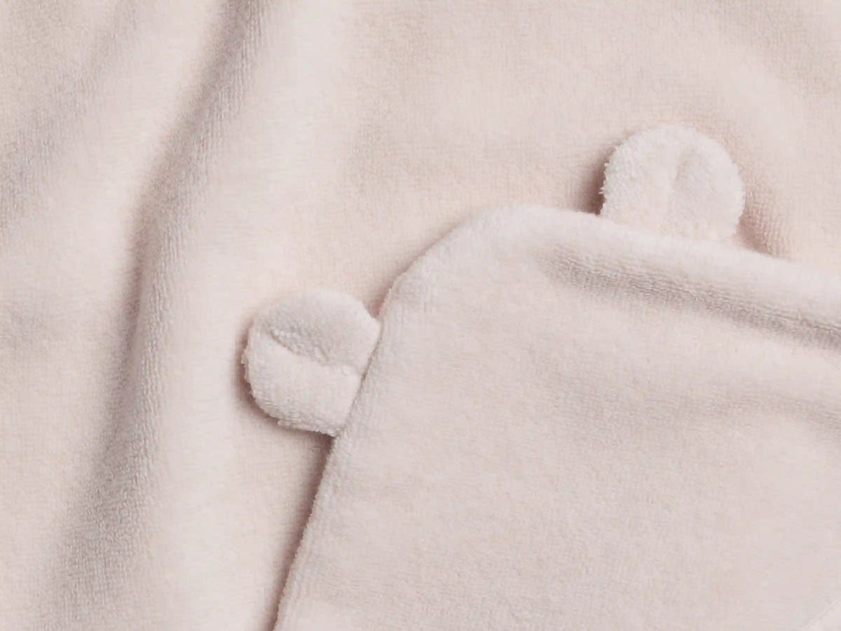 Organic Hooded Baby Towel with Ears (Blush)