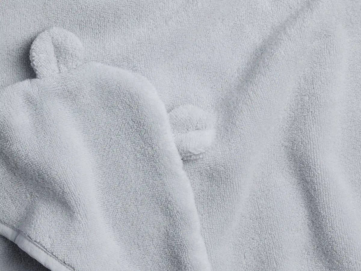 Organic Hooded Baby Towel with Ears (Sky)
