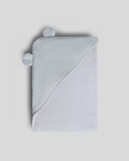 Organic Hooded Baby Towel with Ears (Sky)
