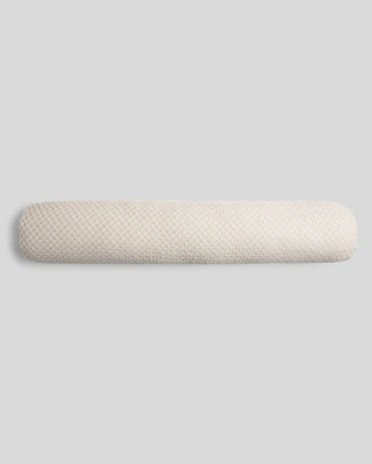 Organic Keys Jacquard Bolster Pillow Cover - FINAL SALE (Bone and Cream)