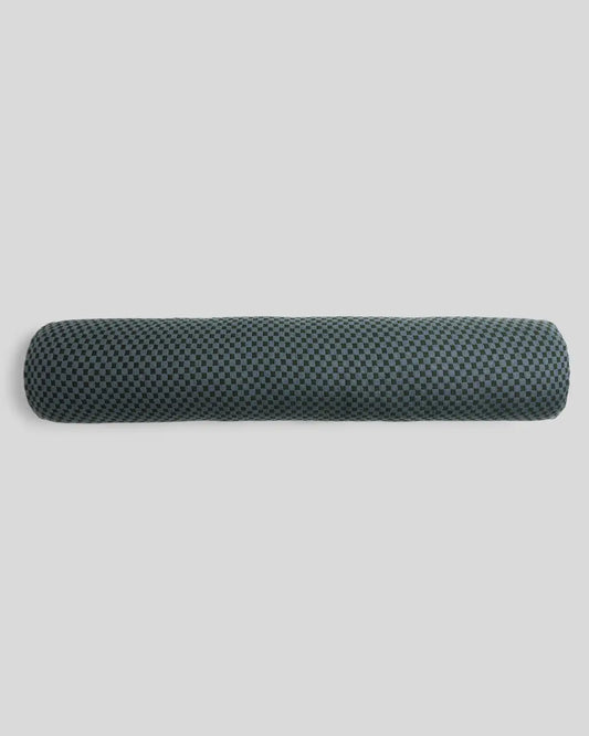 Organic Keys Jacquard Bolster Pillow Cover - FINAL SALE (Dusk and Evergreen)