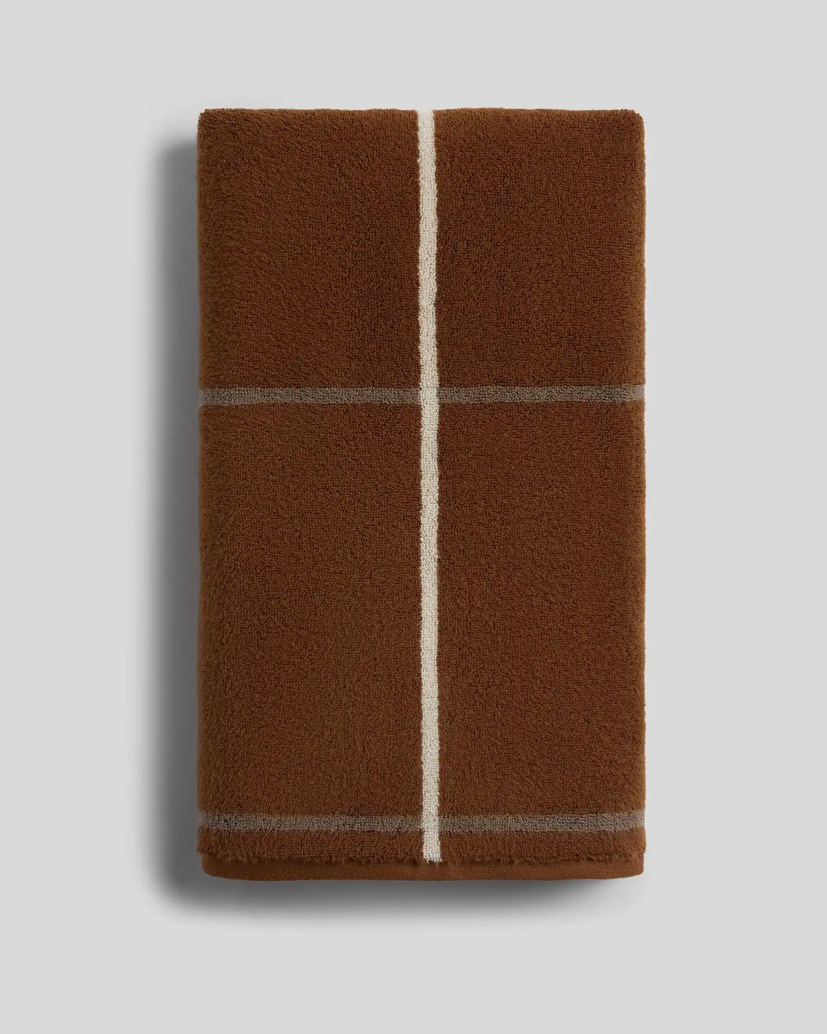 Organic Plush Towels (Tobacco Windowpane)