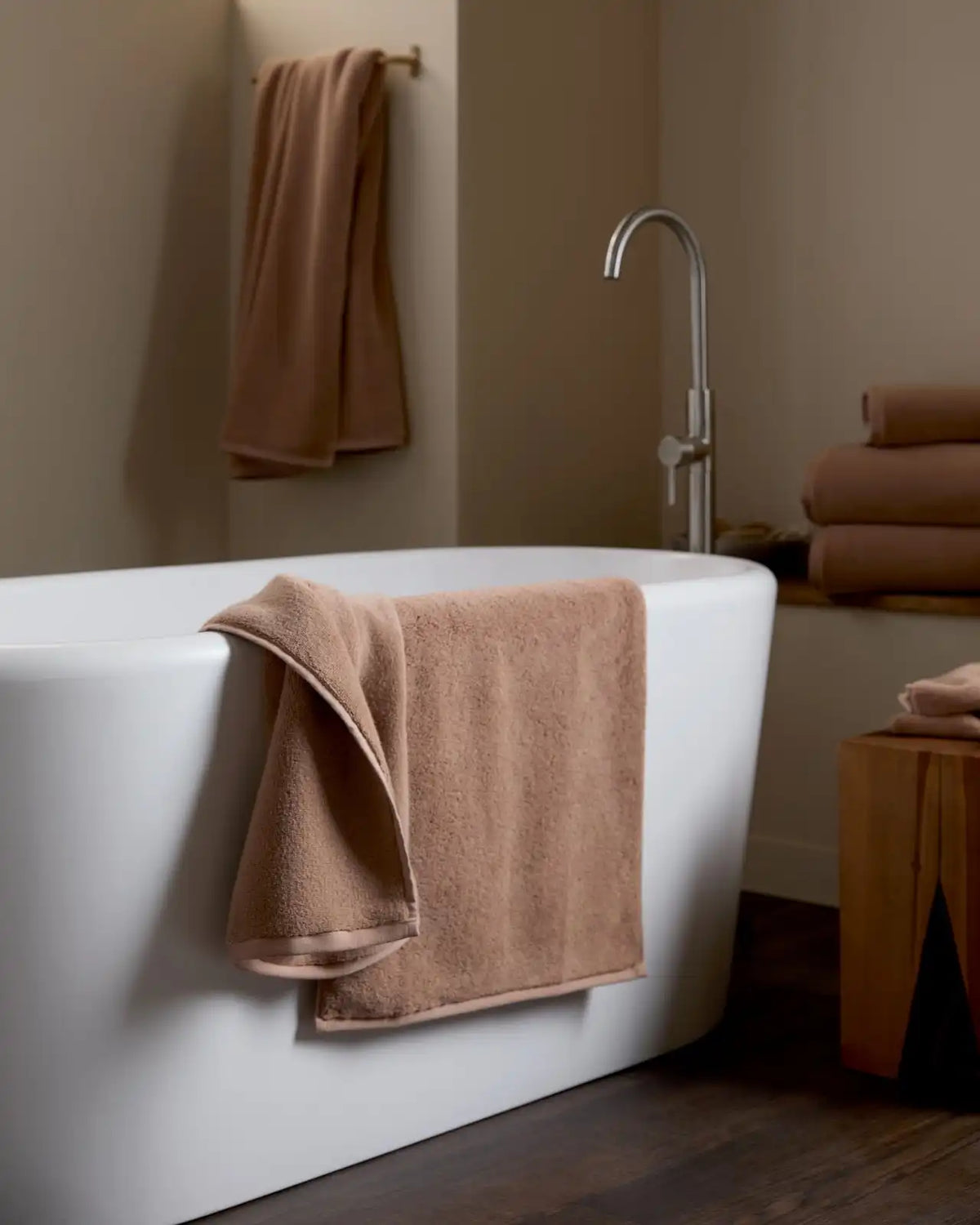 Organic Plush Tub Mat (Adobe)