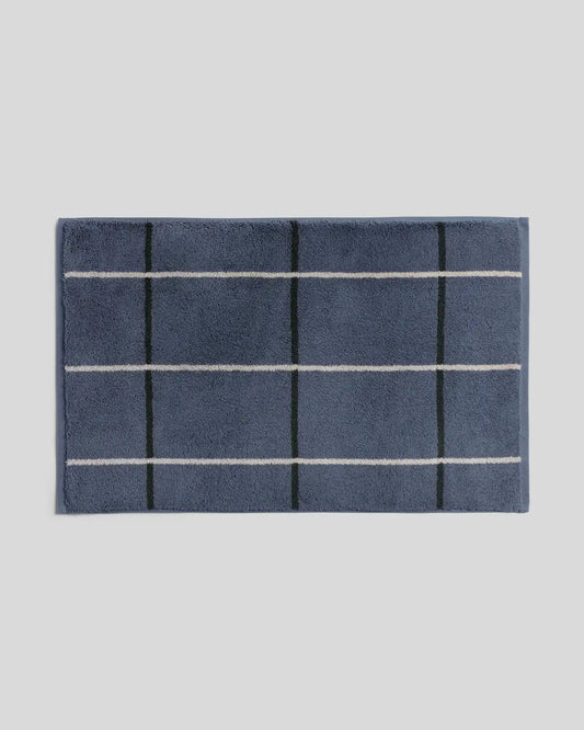 Organic Plush Tub Mat (Dusk Windowpane)