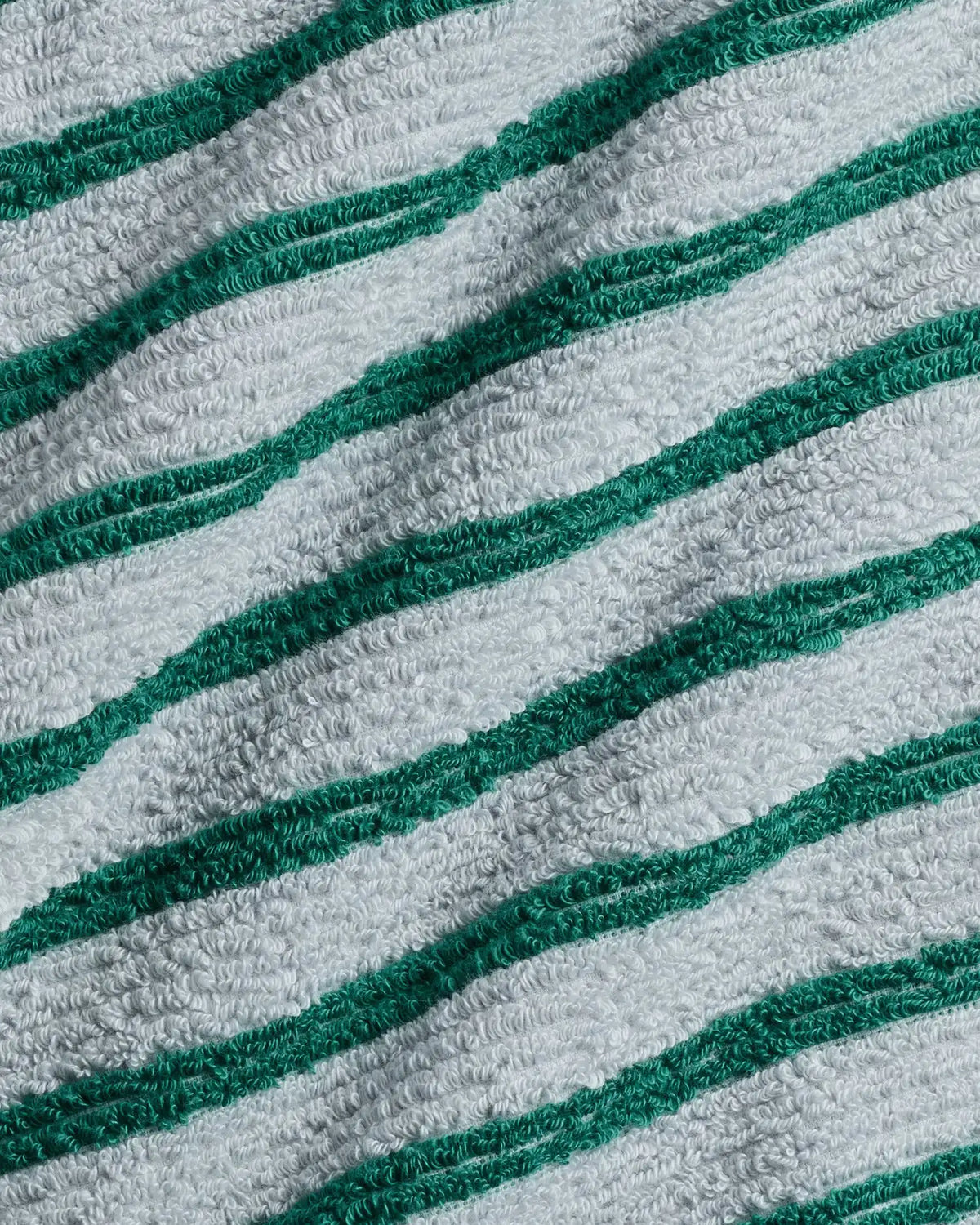 4+4 Organic Resort Stripe Bath Bundle - Sky with Malachite