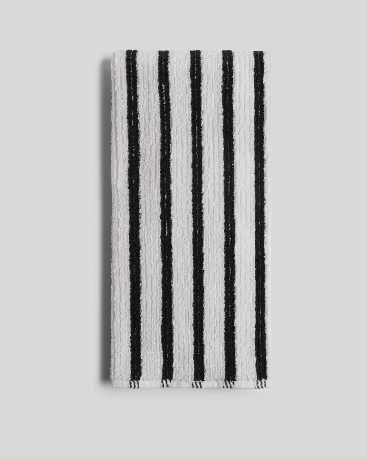 Organic Resort Stripe Towels - FINAL SALE (Plaster with Soft Black)
