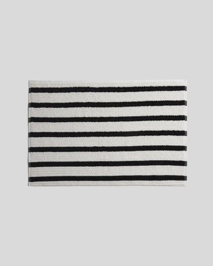 Organic Resort Stripe Tub Mat - FINAL SALE (Plaster with Soft Black)
