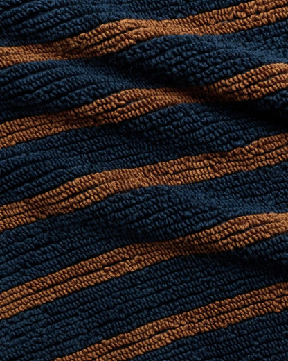 Organic Resort Stripe Tub Mat (Ink with Tobacco)