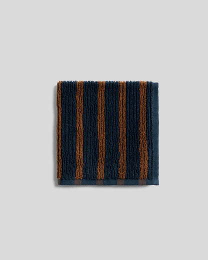 Organic Resort Stripe Towels (Ink with Tobacco)