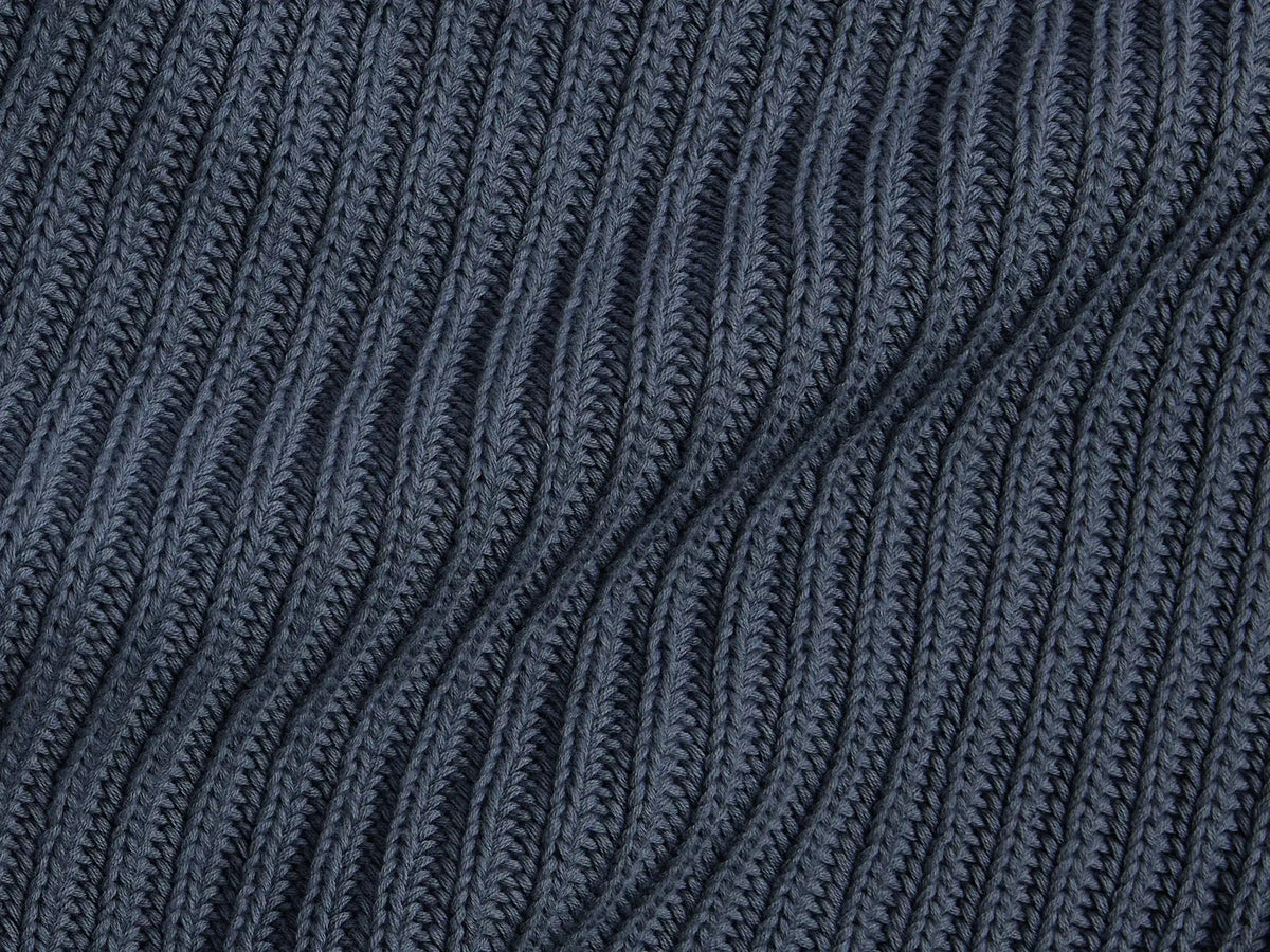 Organic Rib Knit Throw (Dusk)