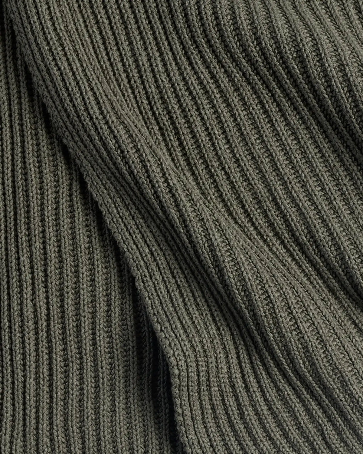 Organic Rib Knit Throw (Thyme)