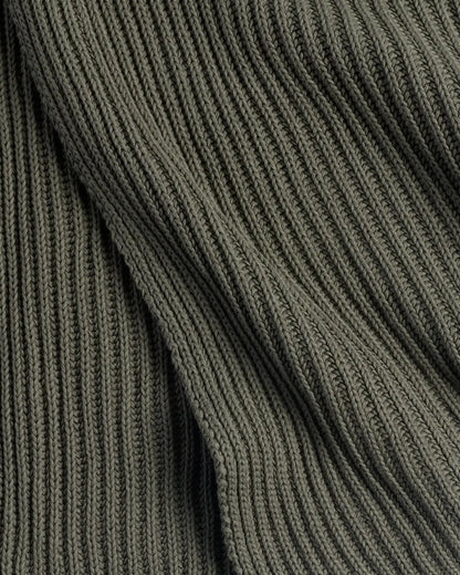 Organic Rib Knit Throw (Thyme)