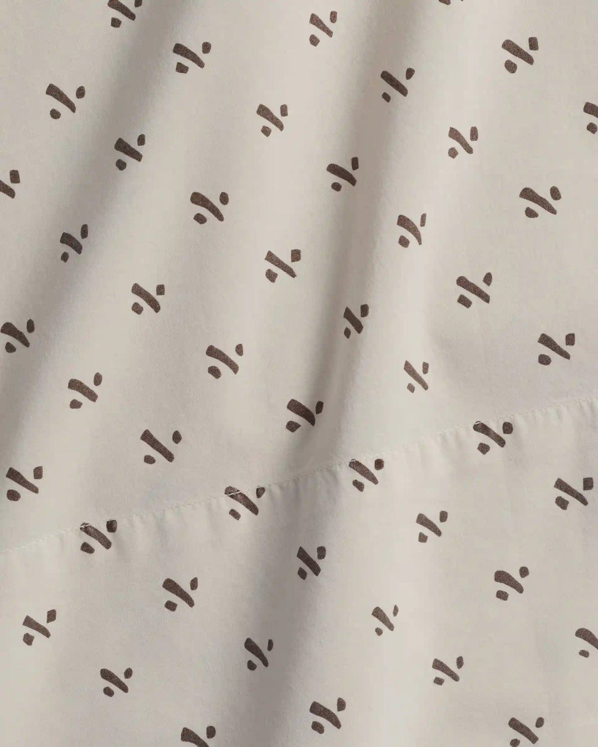 Overdyed Vintage Print Top Sheet (Bone)
