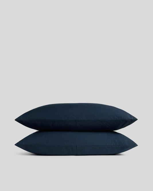 Percale Pillowcase Set (Ink)