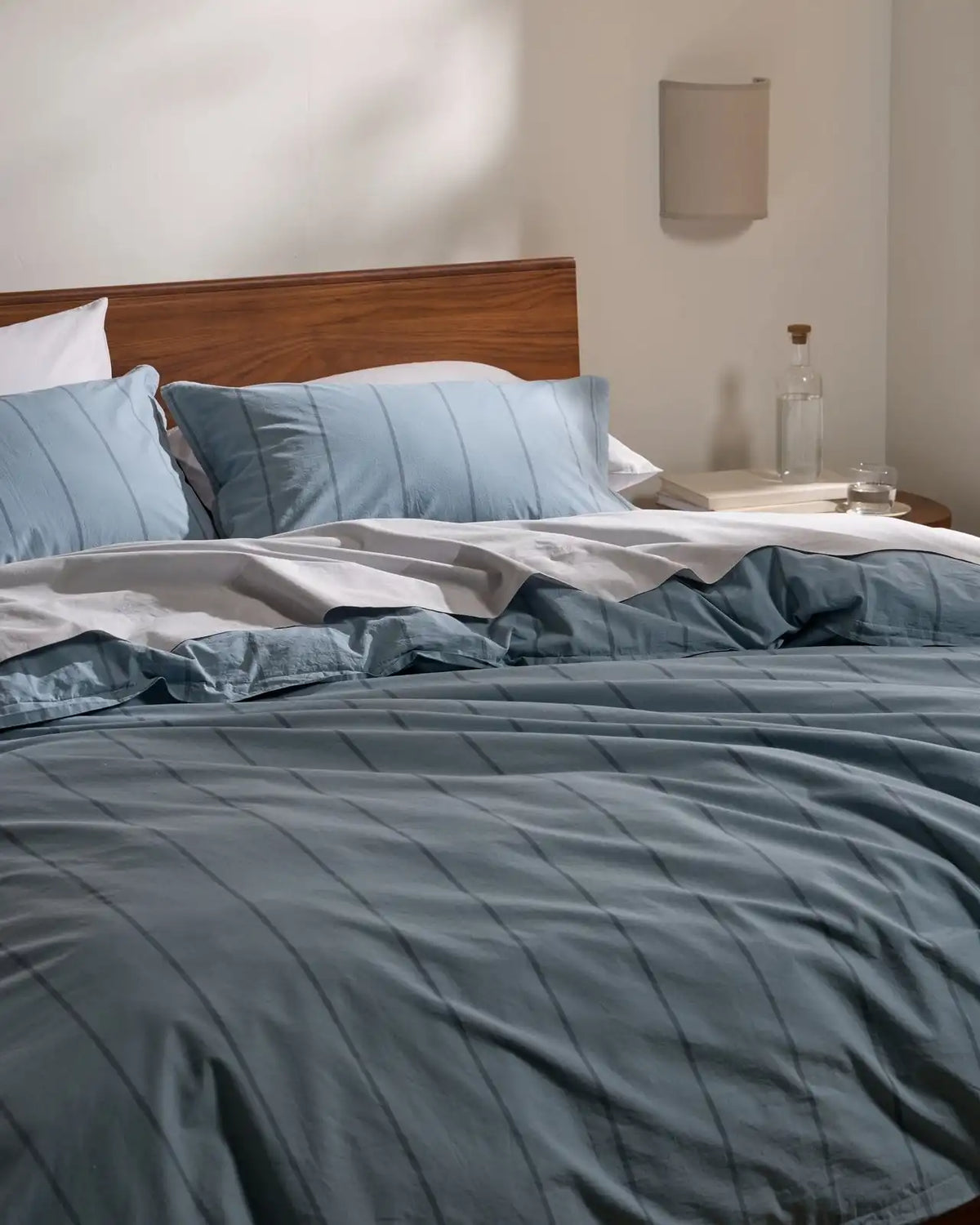 Percale Duvet Cover (Dusk Stripe)