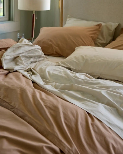 Percale Duvet Cover Set - Adobe K/CK