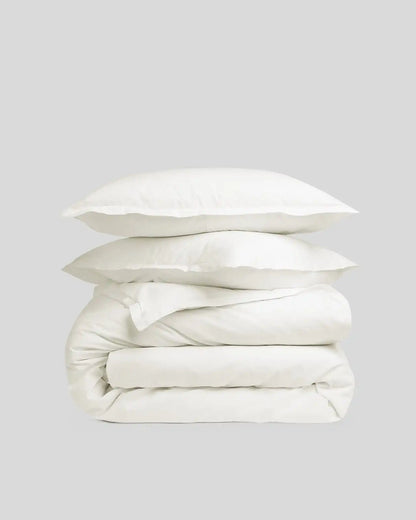 Percale Duvet Cover Set - Cream TW/XL